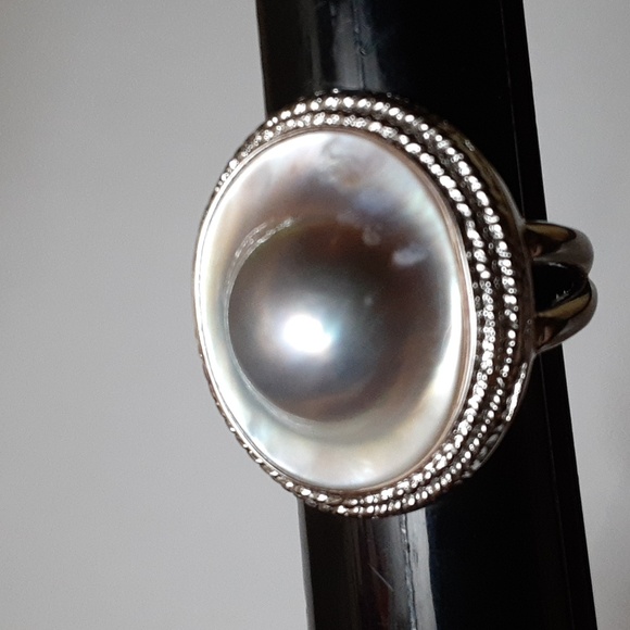 925 Genuine South Sea Mabe pearl. - Picture 7 of 15